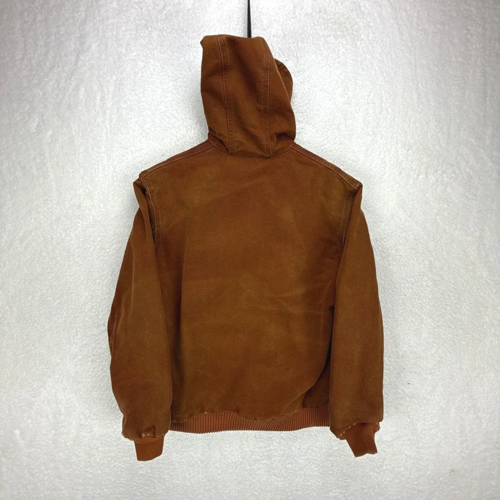 Carhartt Active Jacket Thermal Lined Mens Medium J160 CLY Clay Red Distressed - Picture 2 of 16